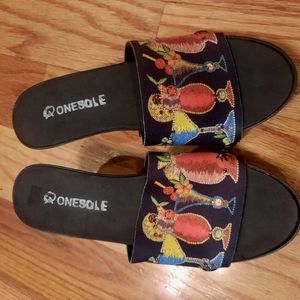 Onesole 5 O’Clock Somewhere‎ Black Wedge Size 6 - Shoe Set!